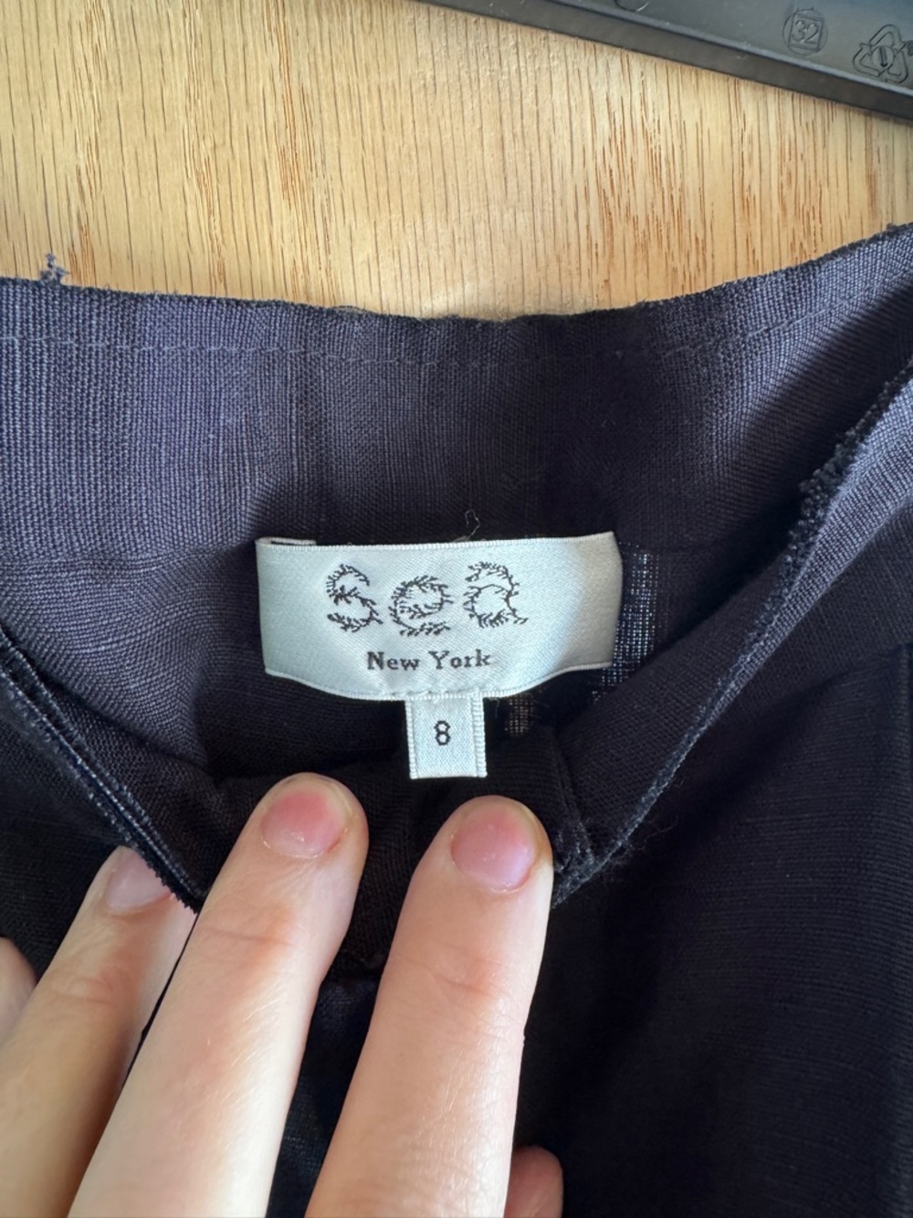Sea New York Black Linen Pleated Wide Leg Lara pants - Picture 4 of 9